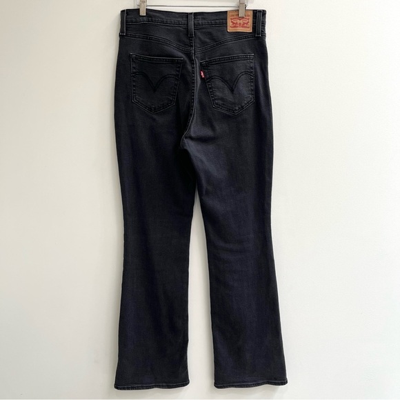 Levi’s Ribcage Bootcut Jeans Washed Black High Waisted  Button Fly Size 31/33 - Picture 7 of 14